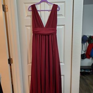 Lulus burgundy heavenly hues bridesmaid dress